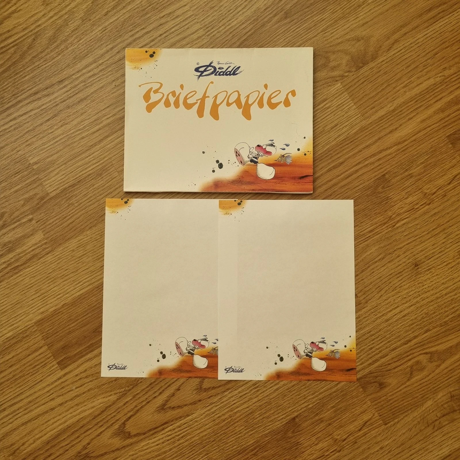 Diddl witte briefpapiermap + 2 briefpapier 26